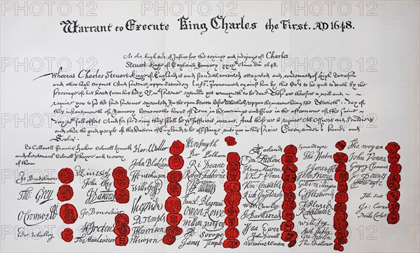 I. command on the execution of King Charles of England from February 8