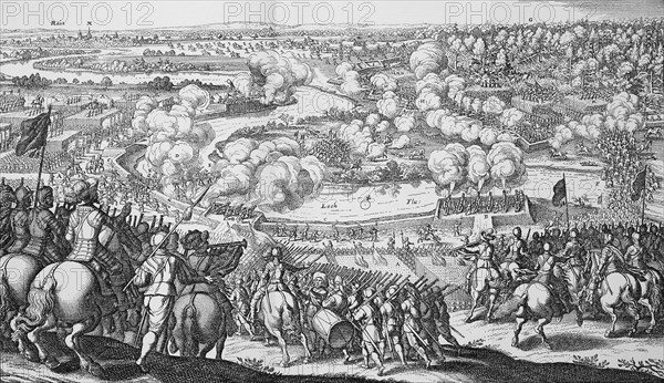 The battle of rain of 14-15. April 1632 was a major battle of the Thirty Years' War in Rain
