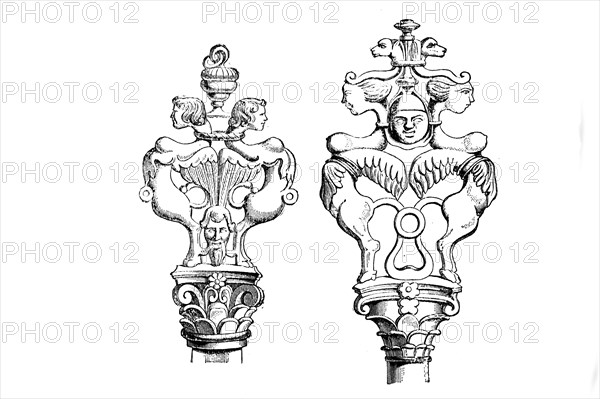 Key handles from the 16th century / Schlüsselgriffe aus dem 16. Jahrhundert