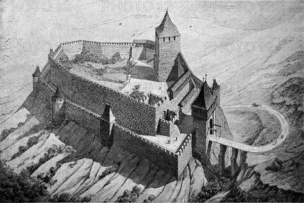 German knights' castle in the 12th century