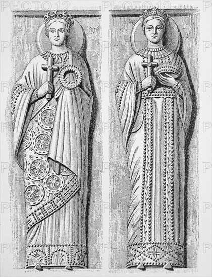 Longobard princesses in Byzantine costume of the 8th century