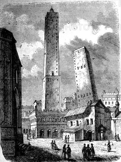 The leaning towers of Bologna