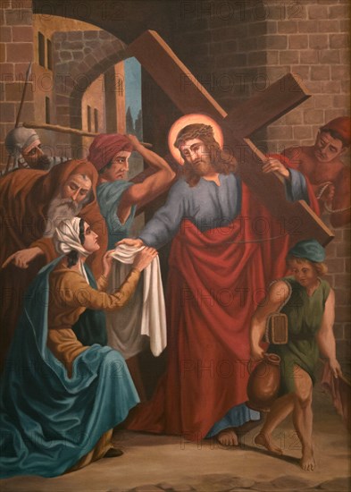 Stations of the Cross by an unknown artist in the handling of the Catholic pilgrimage church to the Holy Trinity in Kappl