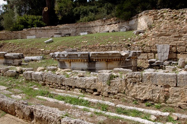 Greece, Olympia, Nymphaeum of Herodes Atticus