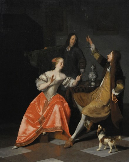 Drinking Society, ca.1668, by Jacob Ochtervelt