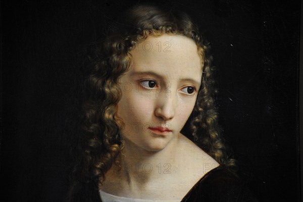 Portrait of a young girl, 1835, by Louis Ammy Blanc