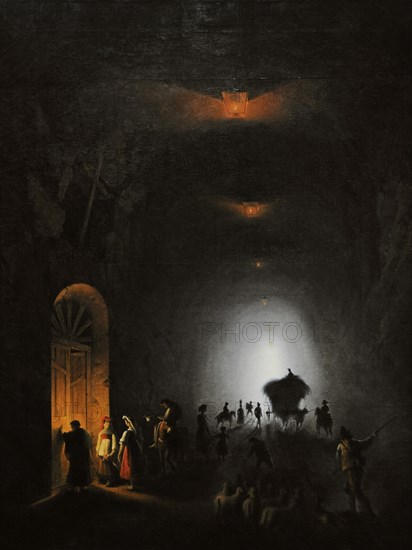 The Grotto at Posillipo, ca. 1847, by Friedrich Nerly