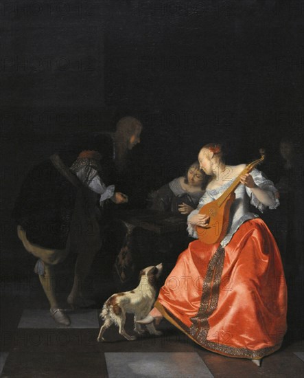 Tric Trac players, 1671, by Jacob Ochtervelt