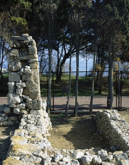 Empuries. Greek colony. Ruins of House of the Peristyle