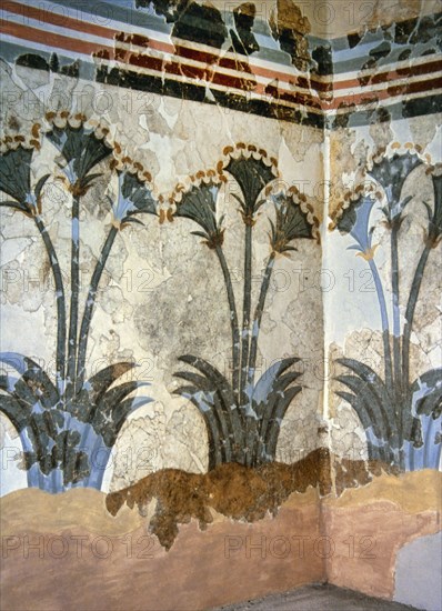 Papyrus Fresco, ca. 1550 BC. Minoan