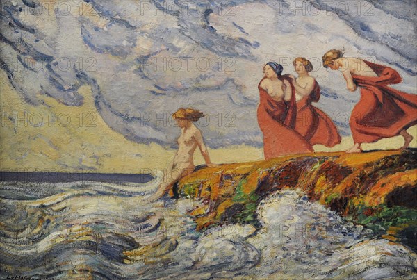 Breaking Waves, 1905, by Ludwig von Hofmann