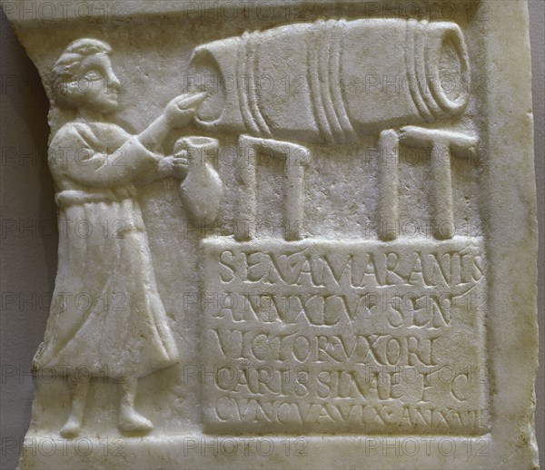 Funerary stele of Sentia Amarantis. Marble