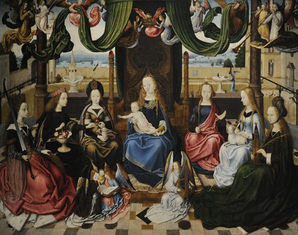 The Virgin Mary with female Saints