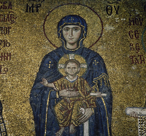 Virgin Mother holding the Child.