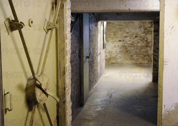 View of the area of the bunker with which was equipped to the basement of the building during its construction, before being used by the Gestapo.