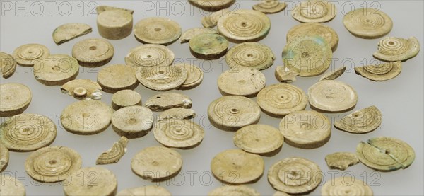 Pieces of a Roman grave goods. Bone.