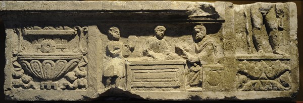 Relief of a Roman tomb.