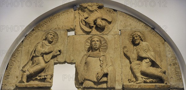 Tympanum from church of St. Cecilia.