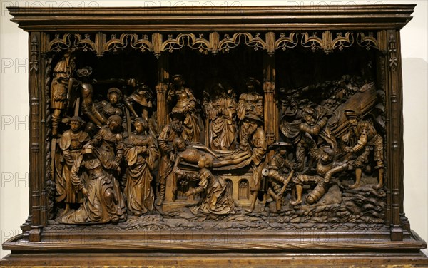 Socle of an altarpiece. Passion of Christ.