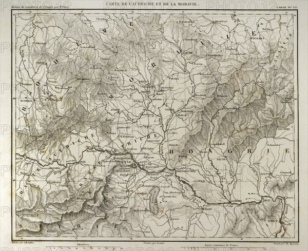 Napoleonic map of Austria and Moravia.