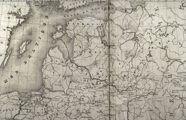 Detail of the Baltic States and the Gulf of Finland.