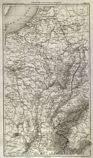 Napoleonic map. Eastern France.