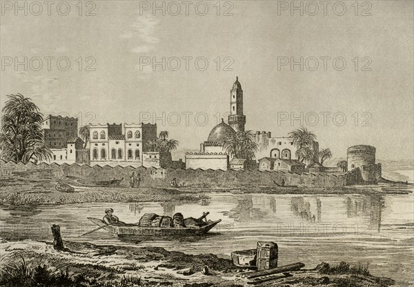 Yemen. Mocha. View of the city on the shores of the Red Sea.