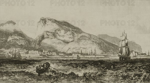 Island of France. Panoramic view of Port-Louis.