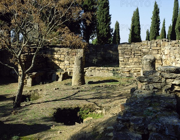 Ruins of a building, probably for a ritual use.