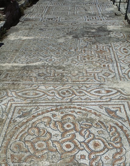 Roman mosaics on the floor.