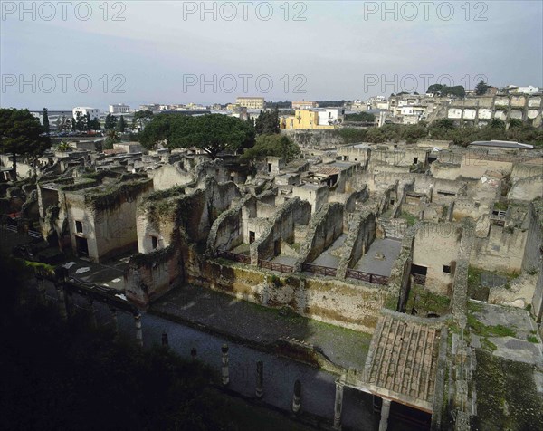 Ruins of the ancient Roman city of Herculaneum.