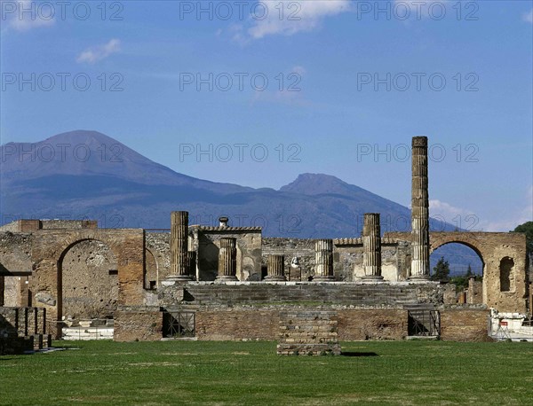 Remains of the Doric columns of the Temple of Jupiter.