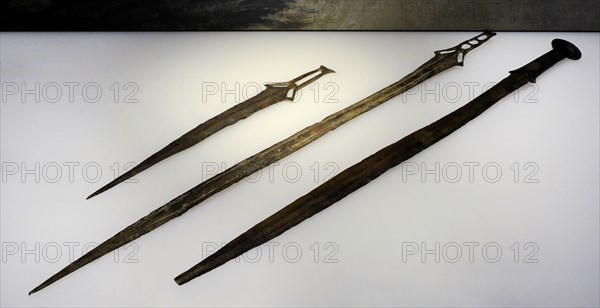 Bronze swords topped in carp tongue