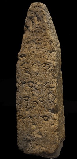 Funerary stele with inscription in Phoenician signs