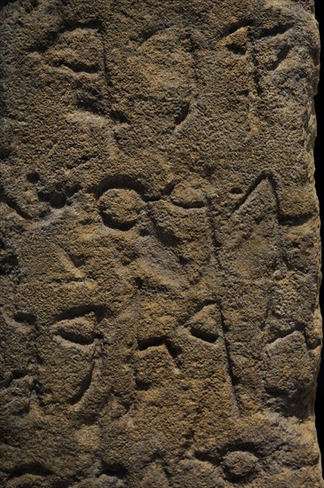 Funerary stele with inscription in Phoenician signs