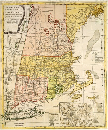Map of New England 1776