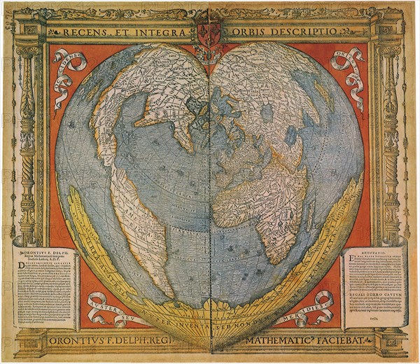 Cordiform World Map, 1536