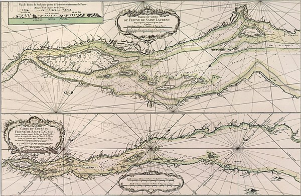 Map of the River St. Laurence, Canada 1761