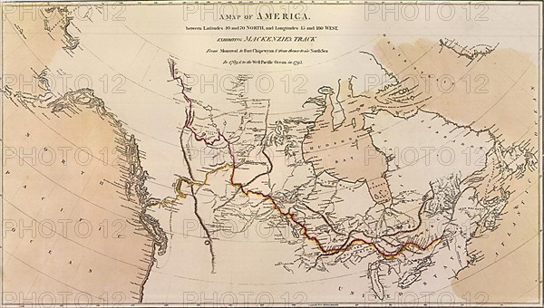 Canada Map 1801