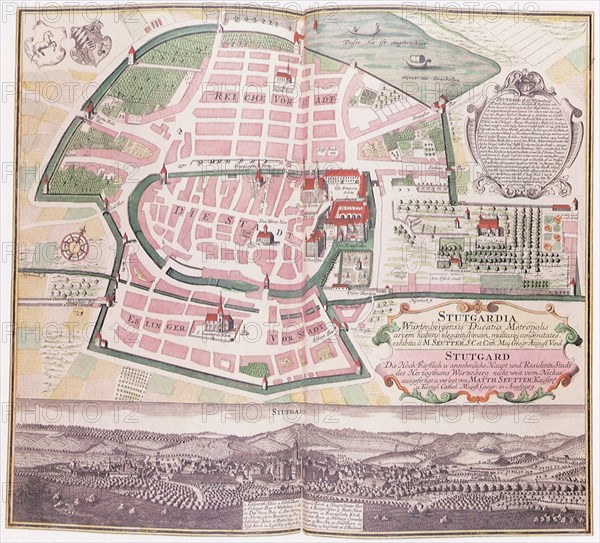 Map of Stuttgart 1742