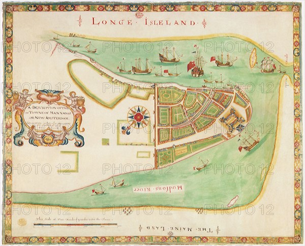 Map of New Amsterdam. 1664
