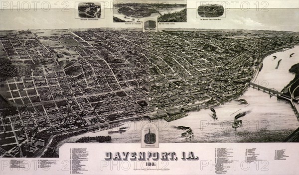 Map of Davenport. 1888