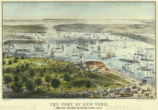View of Port. New York City.