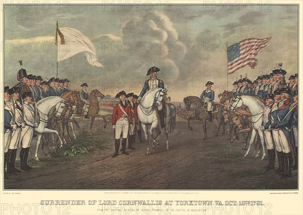 Surrender of Lord Cornwallis at Yorktown VA. 1781