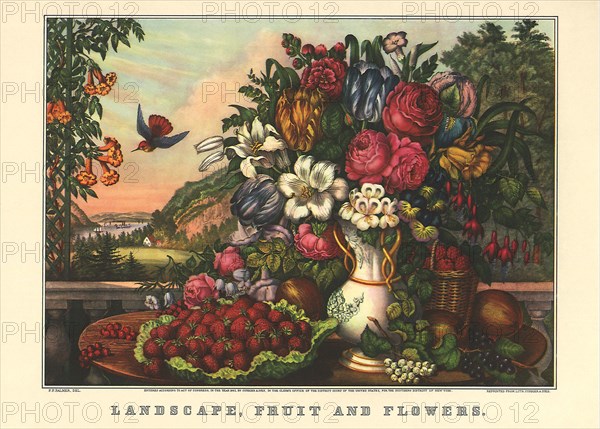 Landscape, Fruit And Flowers