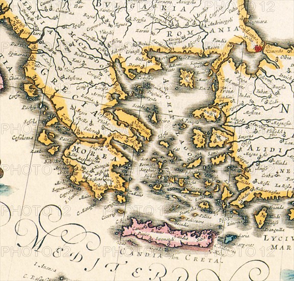 Map of Greece 1650