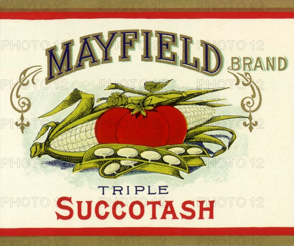 Corn, Tomato Label