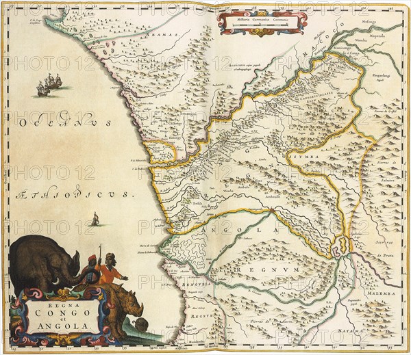Map of Zaire 1662