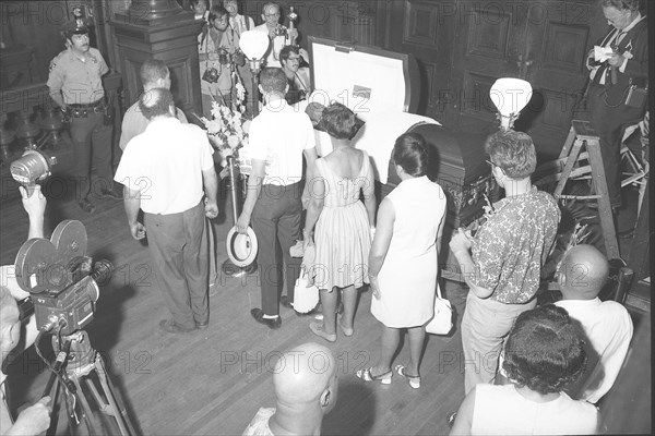 Mourners-Louis Armstrong Funeral