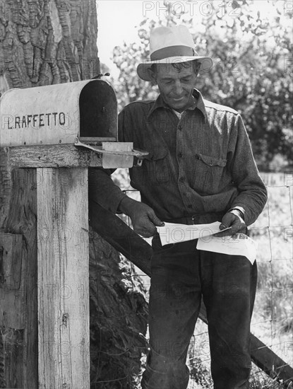 Farmer At Rural Mailbox